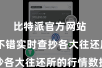 比特派官方网站  用户不错实时查抄各大往还所的行情数据