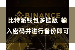比特派钱包多链版  输入密码并进行备份即可