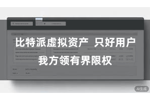 比特派虚拟资产  只好用户我方领有界限权