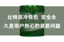 比特派冷钱包  安全永久是用户热心的紧要问题